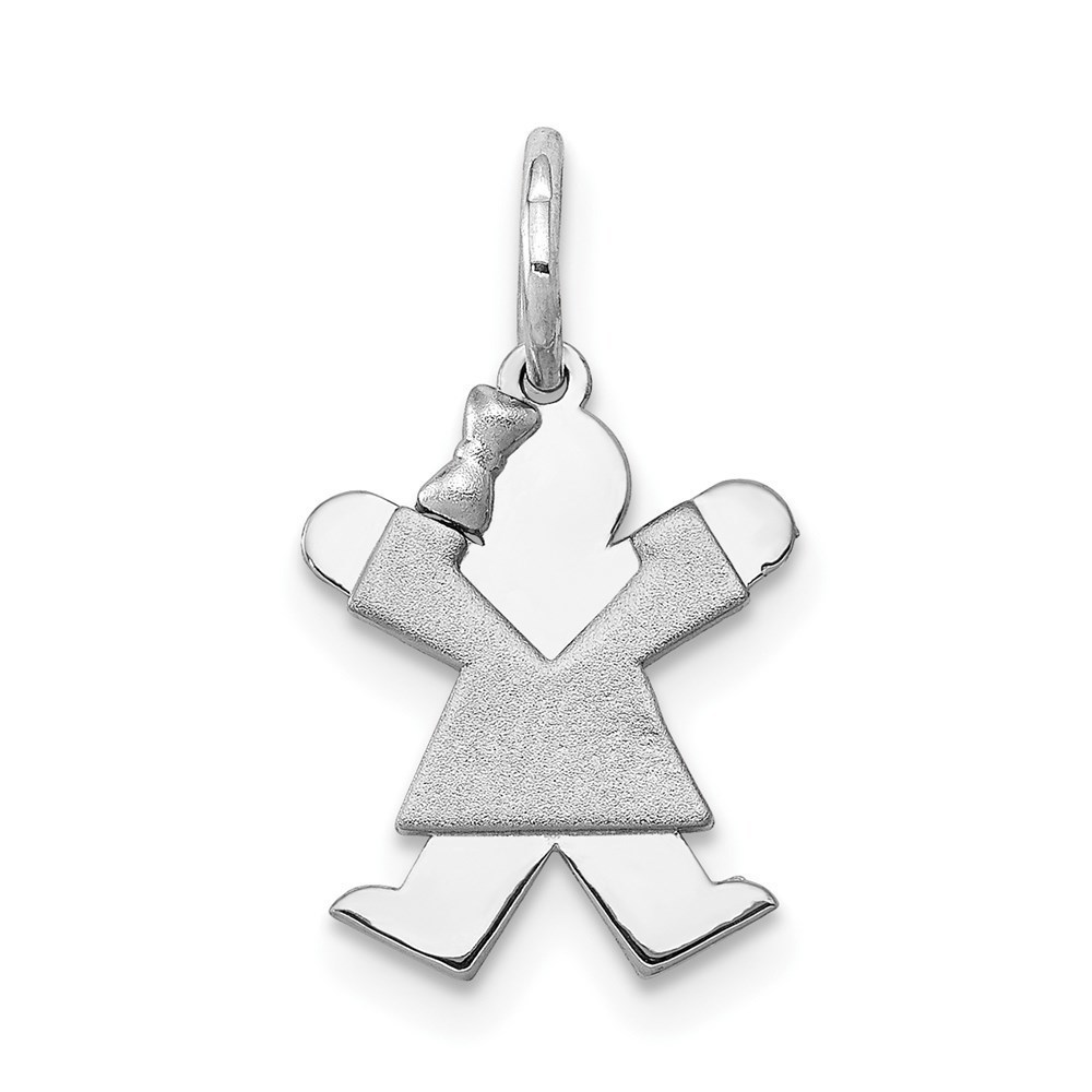 Million Charms 14k White Mini Girl Joy Charm